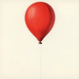 red tall airballoon, drawn by jean giraud and moebius, red tones, detailed drawing, flat colors