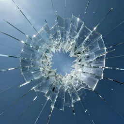 highly detailed glassy sky shattering, hd 4 k, detailed, intricate