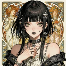 emo japanesque electric girl gumi, anime style, hyper detailed, illustration, digital painting, art by artgerm and greg rutkowski and alphonse mucha, high delicate defined details, anime stylized, highly detailed, realistic, sharp focus, styled by rhads