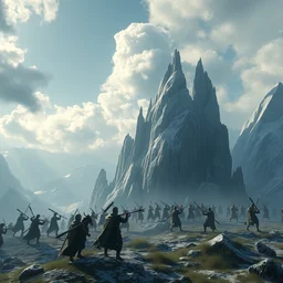 the great battle of middle earth, unreal engine, trending on artstation, masterpiece,