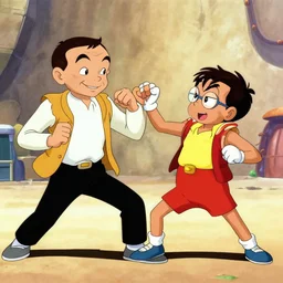mr bean epic anime fight against pee-wee herman