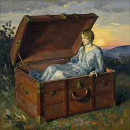 ellen jewett, beautiful surreal palatial trunk at dawn, gustave dore, ferdinand knab, paul cezanne