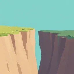 on a cliff, a simple vector based illustration, by ross tran, artgerm