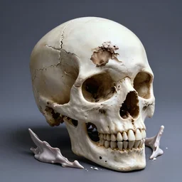 skull bynbettexperiments dissolcea, broken skull of an evangelion monster angel hideaki anno