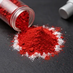 red line of red cocaine poweder, bear want to snort red line