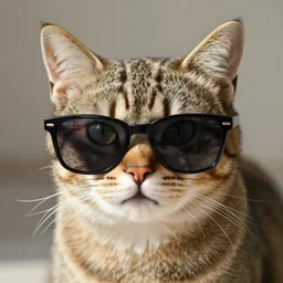 a cat wearing sunglasses