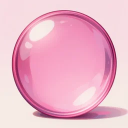 an illustration of pink looking glass, trending on artstation, shape focus, high detailed, by anton fadeev