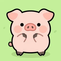 cute adorable pig 2 d sprite, trending on artstation, deviantart, pixiv, video game asset