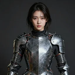 a woman armour made out of spider silk by ayami kojima, full portrait