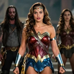 Margot Robbie as Wonder Woman, cinematic, 8k, Directed by Rob Zombie, Movie Still