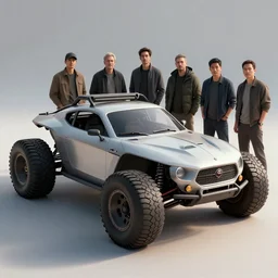 a beautiful concept design of an old car converted into offroad sport. car design by cory loftis, fenghua zhong, ryohei hase, ismail inceoglu and ruan jia, henrik fisker and bruce kaiser and scott robertson and dmitry mazurkevich and doruk erdem and jon sibal, volumetric light.