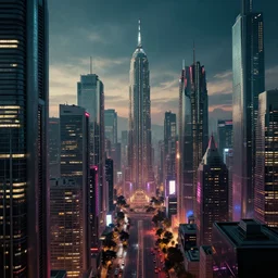 futuristic blade runner city by syd mean,
