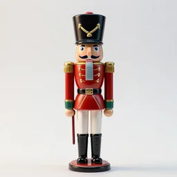 stern toy soldier, cinematic studio photo, full body, standing, isolated on a pure white background, centered, whole figure in frame, sharp focus, studio lighting