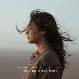 Let go of your earthly tether, empty and become wind