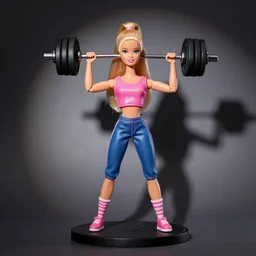 stocky weightlifting Barbie