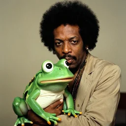 miles davis petting pepe the frog, photography
