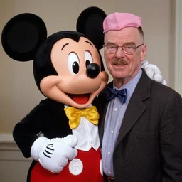 walter white and mickey mouse laughing
