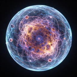 A 4D bubble universe expanding at the speed of light. Fractal