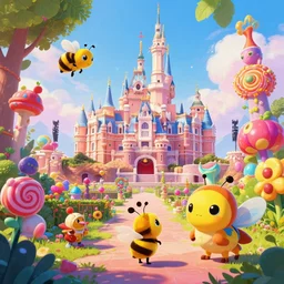 photo of coridor whimsical fairy wonderland vibrant colors candyland wonderland by artgerm and greg rutkowski and magali villeneuv art beeple, by thomas kinkade hearstone league of legends dofus