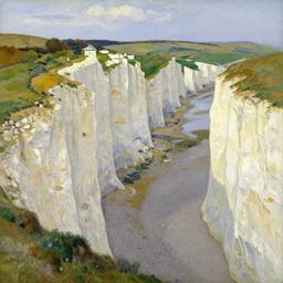 seven sisters cliff, by arkhip kuindzhi, detailed, artstation