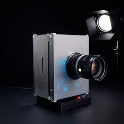 photorealistic ad from the future of a quantum photonic computer photographed on a black background shot on eastman 7 2 4 7 1 6 mm film on a dark soundstage cyc with a single kino flo light source by blade runner cinematographer jordan cronenweth with a bausch & lomb super baltar 7 5 mm lens