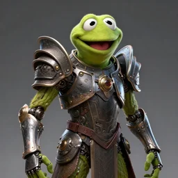 Kermit cyborg warrior, insane, intricate, highly detailed, digital painting, artstation, concept art, smooth, sharp focus, illustration, Unreal Engine 5, 8K