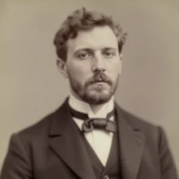 edwardian photograph of kevin hart, male, 1 9 0 0 s, 1 9 1 0 s, grainy, slightly blurry, faded, realistic face