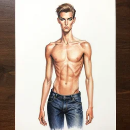 a drawing with color of slender man in a beauty pagent high quality - n 4