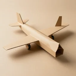 a plane made out of cardboard