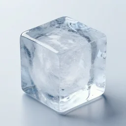 cube of ice, very high detailed photo, flat background