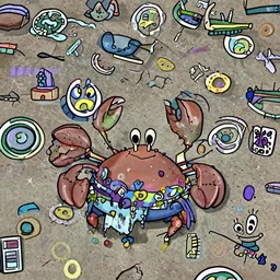 mr crabs living homeless in bikini bottom