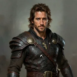 jake gyllenhaal portrait as a dnd character fantasy art.