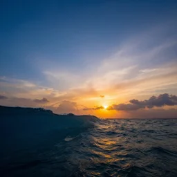 sunset under the sea