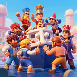 🚢 at all angles clash royal style characters, unreal engine 5, octane render, detailed, brawl stars, cinematografic, cinema 4 d, artstation trending, high definition, very detailed, blender