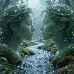 love between speech breath loving a long river running in world of dew, and within every dewdrop a world of struggle fantasy intricate elegant under, lush volumetric lighting 3 d modelling