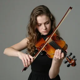 a girl playing the violin by olivia waller