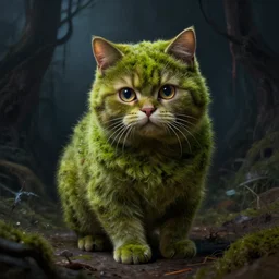 rescue from the underworld, shadows of the past, chubby moss kitten, highly detailed, digital painting, HDRI, by tyler boswell and jeff easley, vivid colors, high contrast, 8k resolution, intricate, photorealistic, smooth