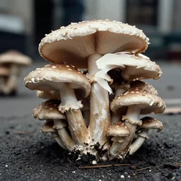 nyc overtaken by mushrooms, photograph by weegee,