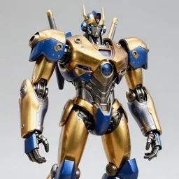 portrait photo of a giant huge golden and blue metal humanoid steampunk robot with big gears and tubes in pieces all over the floor, eyes are glowing red lightbulbs, shiny crisp finish, 3 d render, 8 k, insaneley detailed, fluorescent colors, background is multicolored lasershow