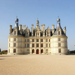 an incredible photograph of a big french chateau in the desert, exterior, maison Laffite, chateau de Versailles, chateau de Cheverny, concept art, trending on deviantart, artstation, golden ratio, ideal proportions, very very very very very beautiful
