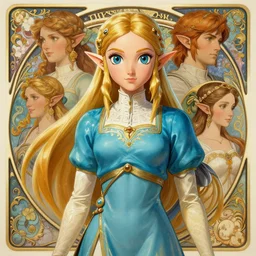 portrait of disney! zelda, intricate, elegant, highly detailed, my rendition, digital painting, artstation, concept art, smooth, sharp focus, illustration, art by artgerm and greg rutkowski and alphonse mucha and uang guangjian and gil elvgren and sachin teng and wlop!, symmetry!!