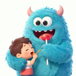 lollipop monster eating human