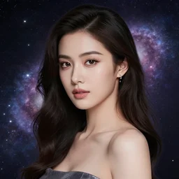most beautiful girl in galaxy, portrait,