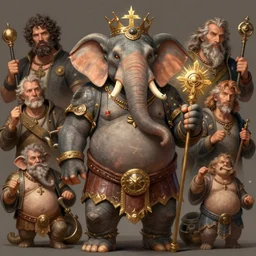 fantasy portrait, elephant man, d & d loxodon, wearing loincloth, holding holy symbol, fat, rpg game, main character, detailed, digital painting, artstation, sharp focus, illustration, tomasz alen kopera, peter mohrbacher, donato giancola, joseph christian leyendecker, wlop, frank frazetta