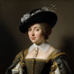 portrait of a beautiful german princess with a hat painted in 1 8 3 5, romanticism, neoclassical