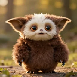 real life mogwai from the movie gremlins, cute!!!, fluffy!!!, ultra realistic!!!, golden hour, sharp focus