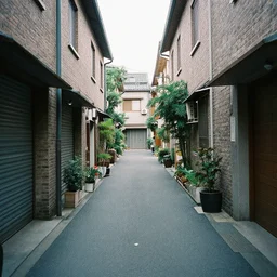fujifilm sample photo of an alley in a street