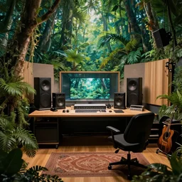 a dream recording studio in the jungle by james gurney