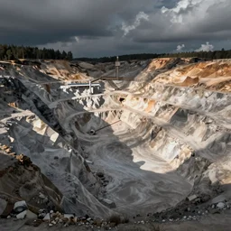 limestone quarry in vastmanland, photo