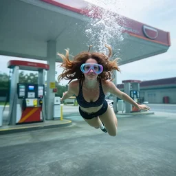 gas station party underwater